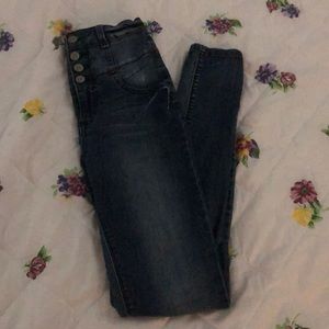 High waisted jeans